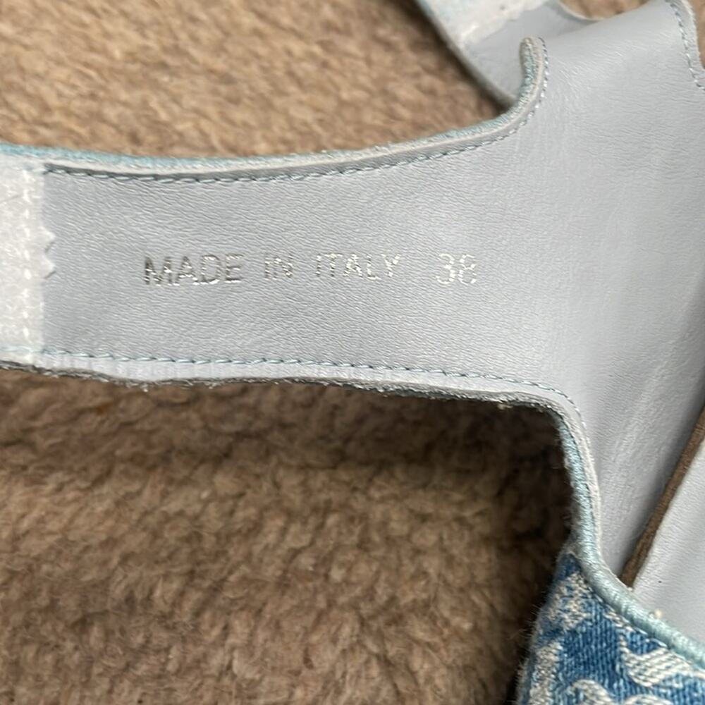 Palm Angels Blue‎ Platform Birkenstock Slingback Sandals Size 8 Retails $715 - Picture 10 of 11